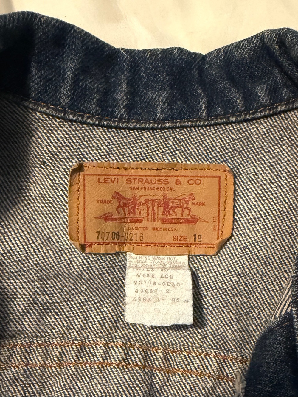 Vintage Levi's Denim Jacket Made in USA Size
18 Fits Women's Small